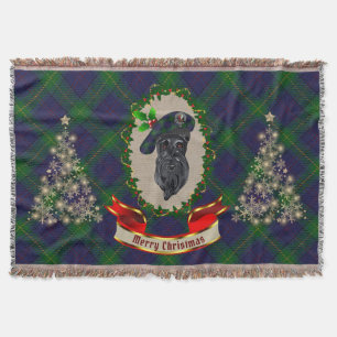 Boyle Scottie Dog Christmas Throw Blanket