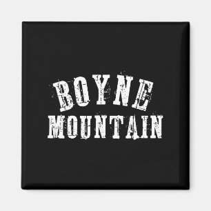 Boyne mountain rustic bold artisan grungy ski skie magnet