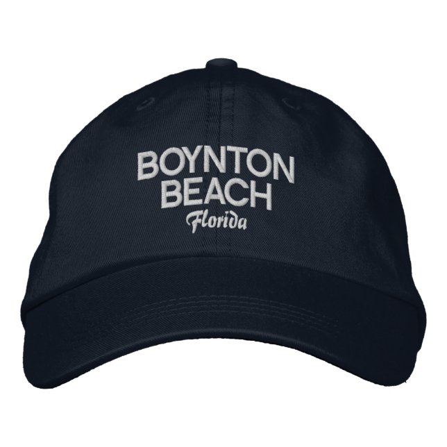 Boynton Beach Florida Embroidered Baseball Hat (Front)