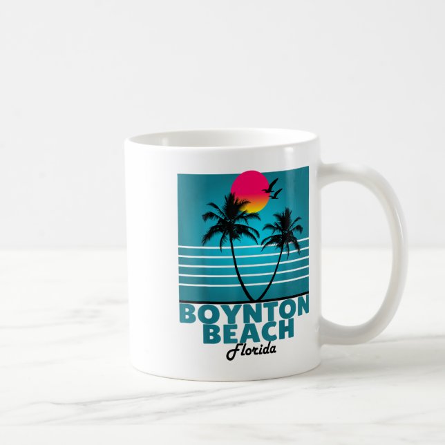 Boynton Beach Florida Fl Summer Palm Trees _1  Coffee Mug (Right)