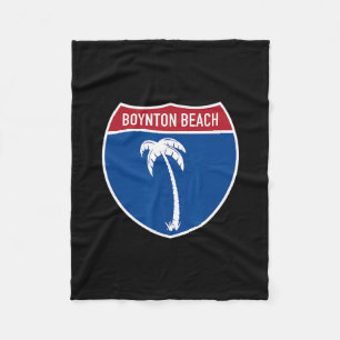 Boynton Beach Florida Interstate Highway Vacation Fleece Blanket