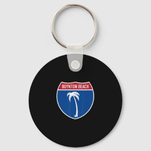 Boynton Beach Florida Interstate Highway Vacation Key Ring