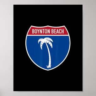 Boynton Beach Florida Interstate Highway Vacation Poster
