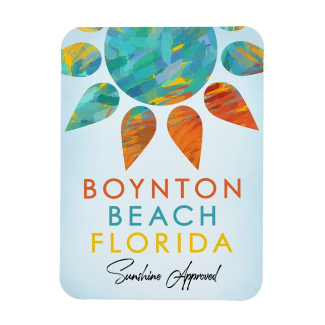 Boynton Beach Florida Sunshine Travel Magnet (Vertical)