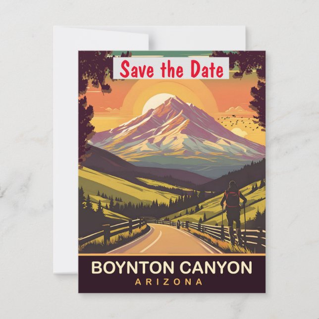 Boynton Canyon Arizona Trail Wedding Invitation (Front)