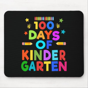Boys 100 Days Of Kindergarten Celebration Kids Gif Mouse Pad
