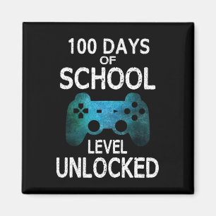Boys 100 Days Of School Gamer Video Games Level Un Magnet