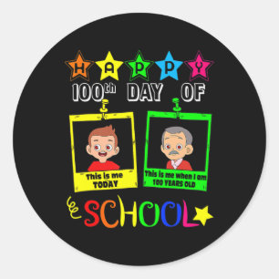 Boys 100 Days Of School - When I Am 100 Years Old  Classic Round Sticker