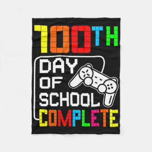 Boys 100th Day Of School Complete Video Game Stude Fleece Blanket