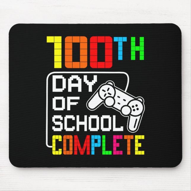 Boys 100th Day Of School Complete Video Game Stude Mouse Pad (Front)