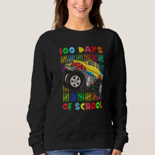 Boys 100th Day of School Monster Truck 100 Days Sm Sweatshirt