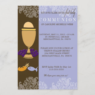 Boy's 1st Communion Invitation