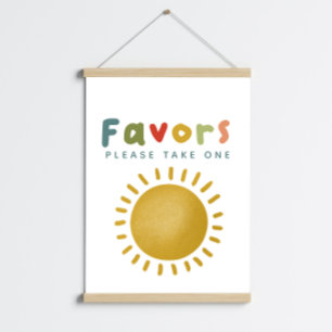 Boys 1st Trip Around The Sun Favor Sign