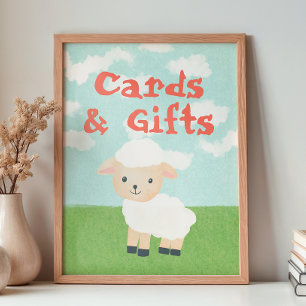 Boys 2nd Birthday Farm Animal Cards & Gifts Poster