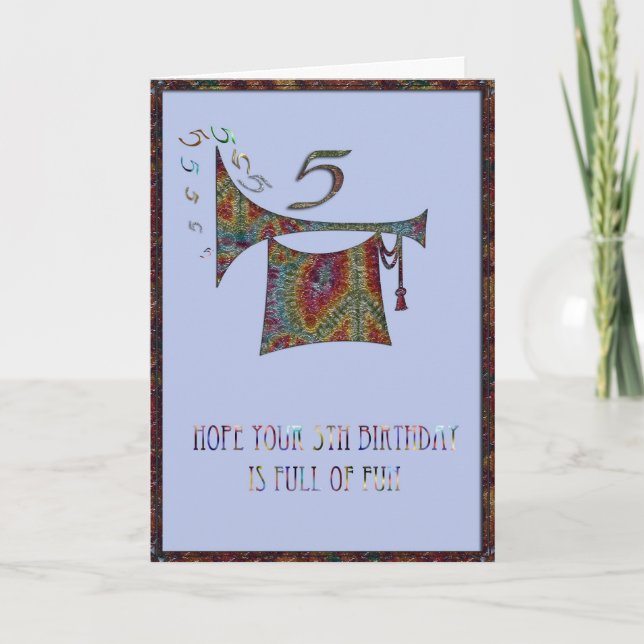 Boys 5th Birthday Card (Front)