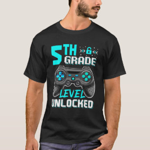 Boys 5Th Grade Level Unlocked Video Game Back To S T-Shirt