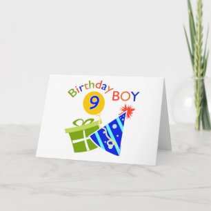 Boys 9th Birthday Card