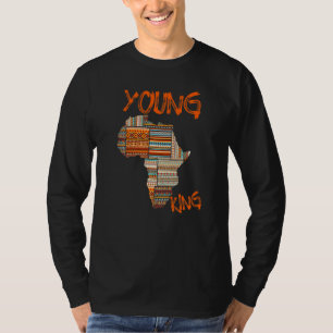 Boys African Attire Kente Print Little Kids Young T-Shirt