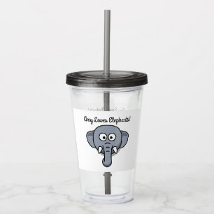 Boys and Girls Love Elephants Acrylic Tumbler