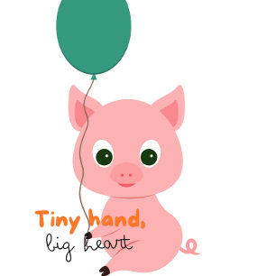 Boys And Girls Teen Cute pig Graphic Print T-shirt