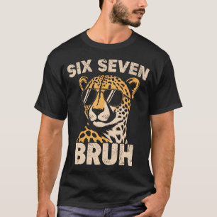 Boys Animal Print Clothes Bruh Cheetah 67 Meme T-Shirt