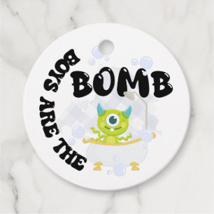 Boys are the bomb favour tag, cocoa bomb, bath bom favour tags