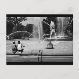Boys at Logan Circle Postcard