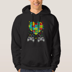 Boys Autism Game Autism Awareness Month Day Men Ki Hoodie