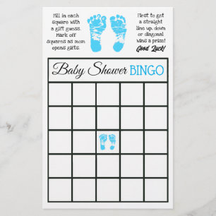 Boy's Baby Shower Bingo and Who Knows Mummy Best Flyer
