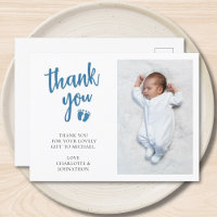 Boy's Baby Shower Photo Thank You 
