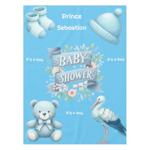 Boys baby shower tablecloth