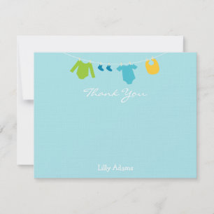 Boys Baby Shower Thank You Note Note Card