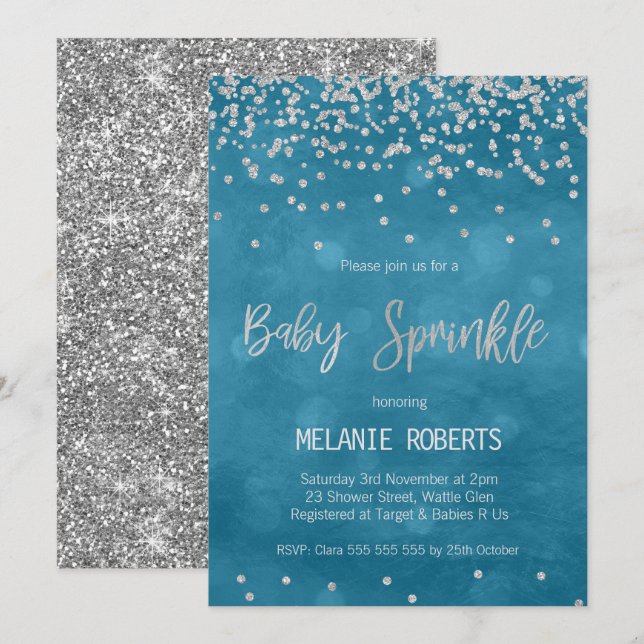 Boys Baby Sprinkle Baby Shower Invitation (Front/Back)