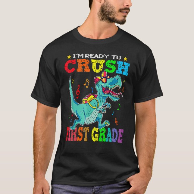 Boys Back To School I'm Ready To Crush Kindergarte T-Shirt (Front)