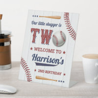 Boys Baseball 2nd Birthday Welcome