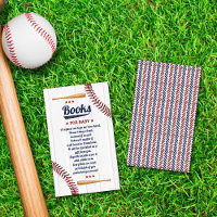 Boys Baseball Baby Shower Book Request