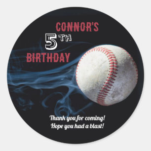 Boys Baseball Birthday Sticker