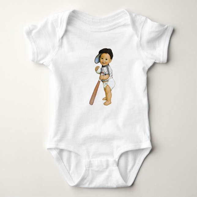 Boy's Baseball Body Suit Baby Bodysuit (Front)