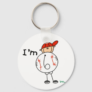 Boy's Baseball I'm 6 Tshirts and Gifts Key Ring