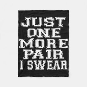Boys Basketball Sneaker Head Just One More Pair Sn Fleece Blanket