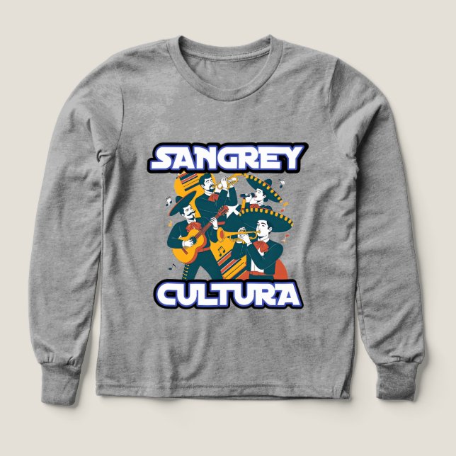 Boys Bella+Canvas Tri-blend Long Sleeve Shirt, Sol (Design Front)