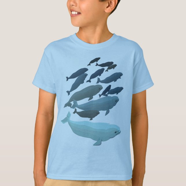 Boy's Beluga Whale Sweatshirt Baby Beluga Shirts (Front)