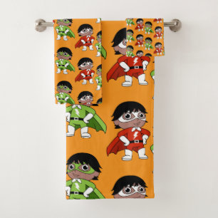 Boys Birthday Action Hero Bath Towel Set