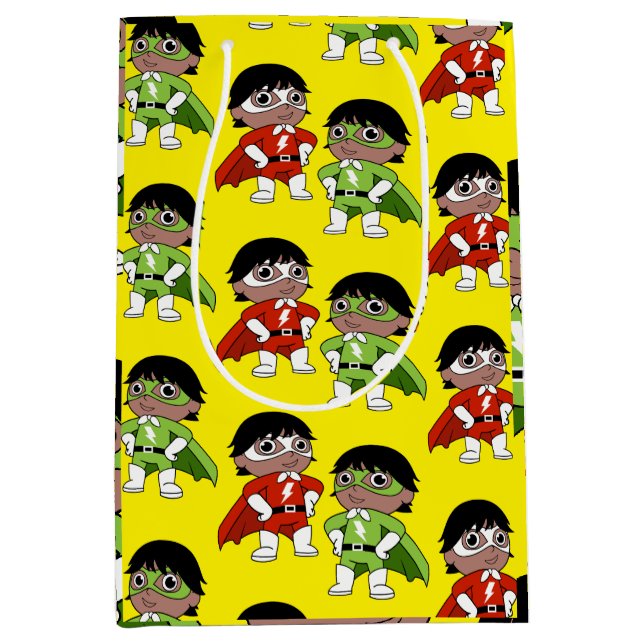 Boys Birthday Action Hero Medium Gift Bag (Front)