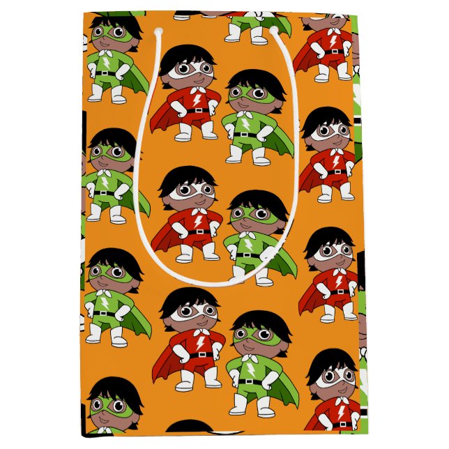 Boys Birthday Action Hero Medium Gift Bag (Front)