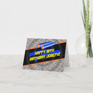 Boys Birthday Party Dart Wars Laser Tag Foam Decor Card