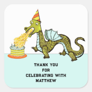 boys birthday party ideas square sticker