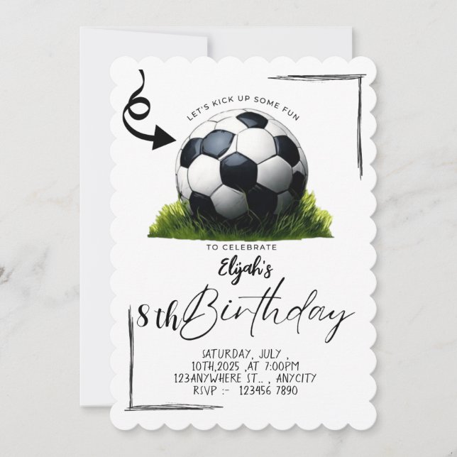 Boys birthday party invitation  (Front)