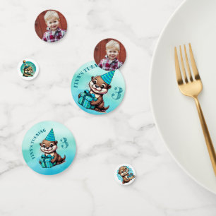 Boy's Birthday Party Otter Themed Personalised Confetti