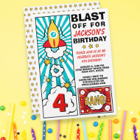 Boy's Birthday Party Rocket Space Ship Blast Off